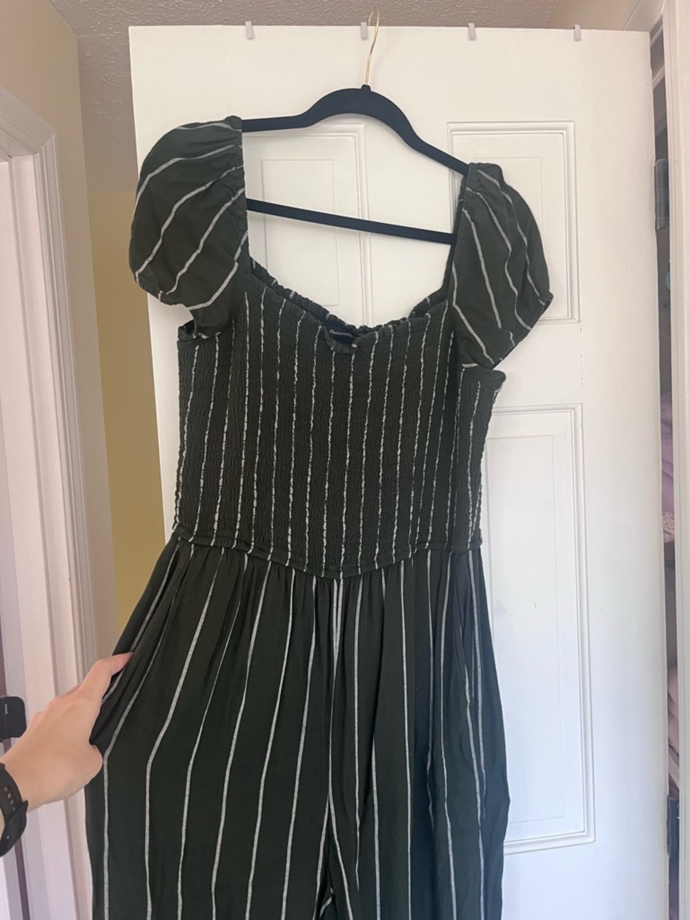 Striped Green Jumpsuit